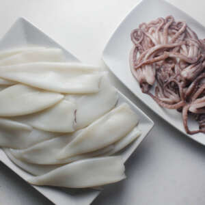 Fresh Cleaned Calamari: Tube and Tentacle